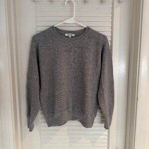 Merino Wool Sweatshirt in Grey Mouline in size small